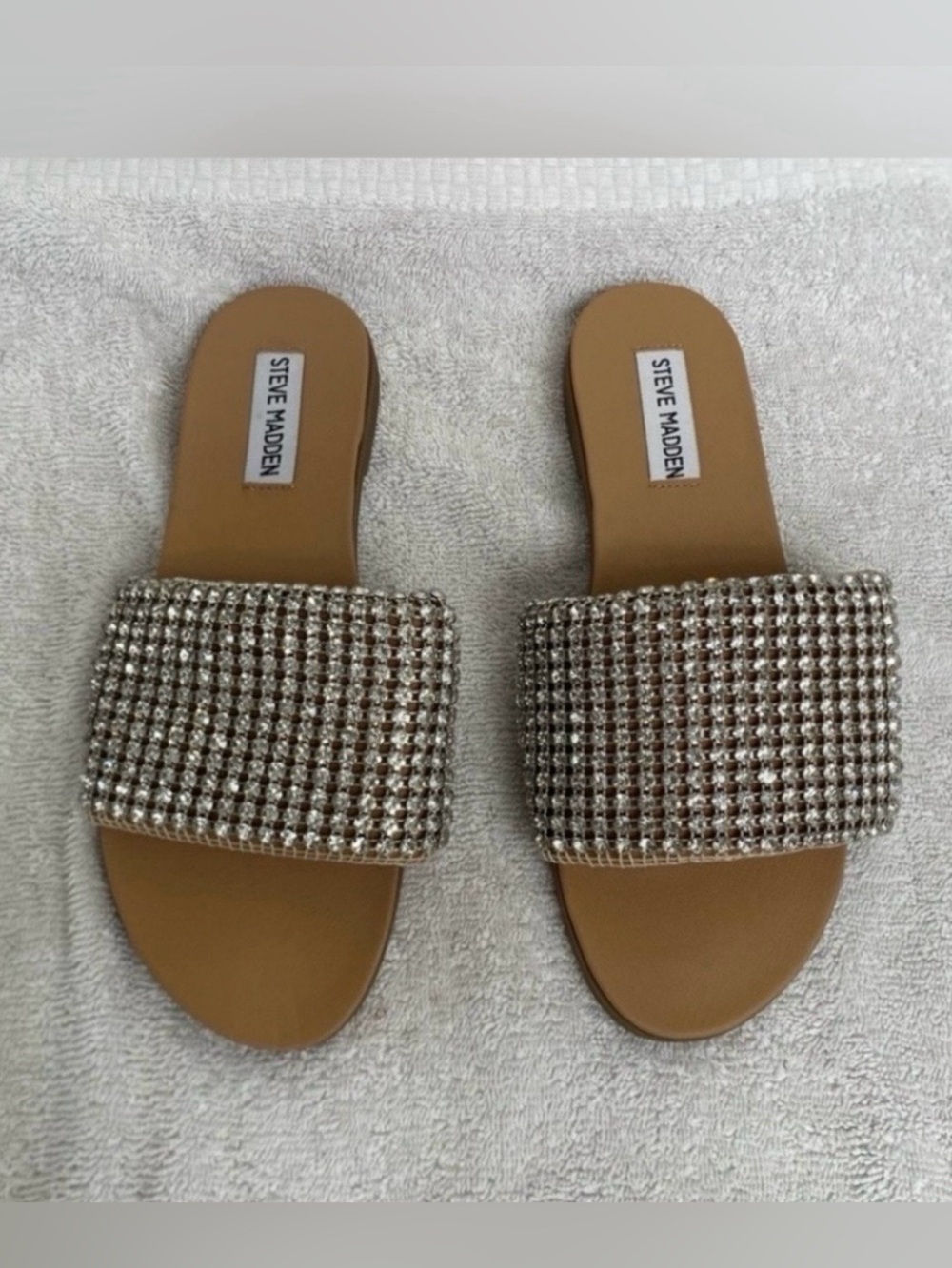 Steve Madden Women's Kameo Bling Slip On Sandal Size 8 Glam Girlhoodcore Boho
